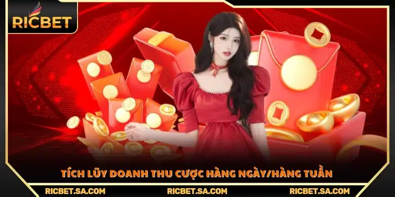 Ghi nhận tổng doanh thu cược mỗi ngày/tuần để tính hoàn trả